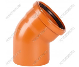Отвод 45° НПВХ Aquaviva, d160 мм Отвод 45° НПВХ Aquaviva, d160 мм
