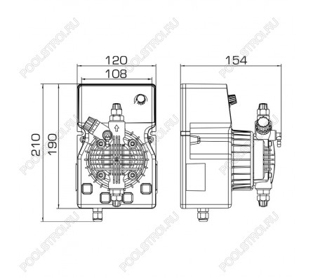 Насос дозир. мембранный  DLX-VFT/MBB 15-4 230V PVDF