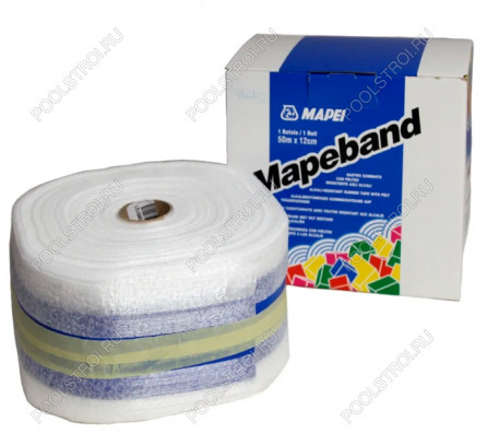 Лента гидроизоляционная из ПВХ Mapeband (Рулон 12см Х 50м)