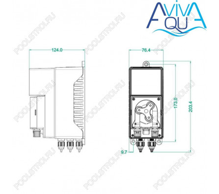 Перистальтический дозирующий насос Aquaviva KTHX Smart Plus pH/Rx 7 л/ч